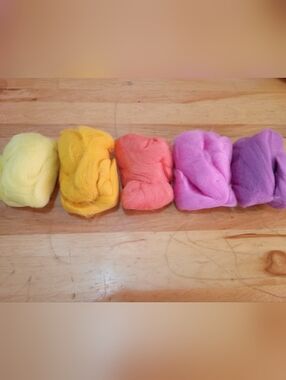 50g (5x10g) 100% Merino Wool Combed Top Roving Yarn Spinning Felting Crafts #3